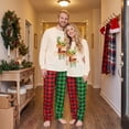 thumbnail image 6 of Nibbcoa Family Matching Christmas Pajamas Reindeer Long Sleeve Tops Plaid Pants, 6 of 10