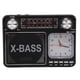 thumbnail image 4 of Radio BT inalámbrica con sintonización manual, estilo retro, portátil, AM, FM, SW, reloj con luz, color negro, enchufe UE, 220 V, 4 of 15
