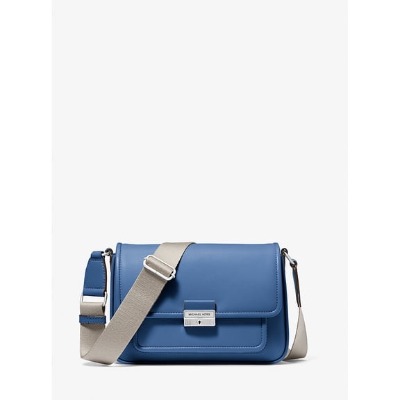Michael Kors Bradshaw Medium Leather Messenger Bag - Galaxy Blue