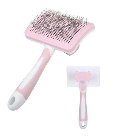 Brosse pour poils d'animaux, peigne de toilettage pour chiens et chats à poils longs, brosse pour chats d'intérieur, brosse anti-poils, brosse de nettoyage, accessoires pour animaux de compagnie, rose