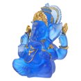 thumbnail image 3 of Estatua de Ganesha de piedra azul, adorno de escritorio, escultura de elefante, 3 of 7