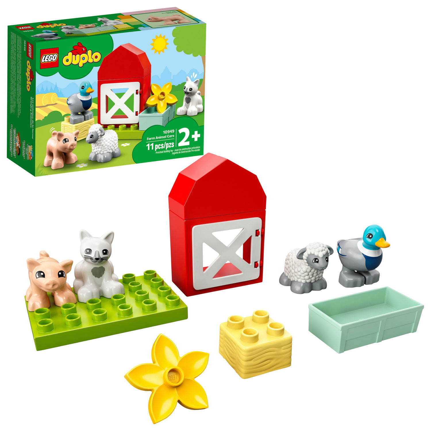 Lego Duplo Pigs Animals Adults and 5 Babies Farm House Home  Lot Set 