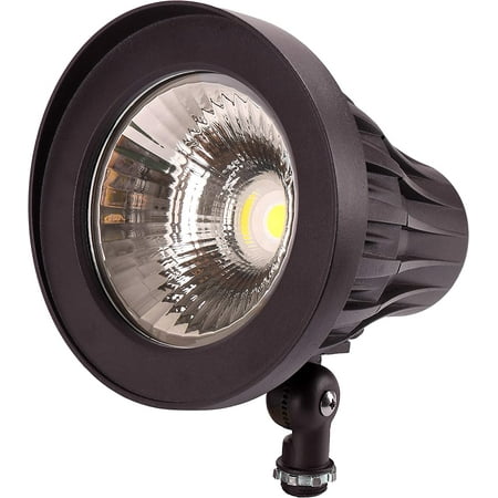 

GKOLED 44° Beam Angle 30Watt Bullet/Round LED Spotlight 120-277V 4000K Cool White 3230 Lumens Outdoor Landscape Flag Pole Light Fixture UL Listed Aluminum Dark Bronze