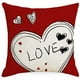 thumbnail image 1 of Funda de almohada de San Valentín | Funda de cojín decorativa con estampado de corazones rojos para sofá y cama | 45 x 45 cm, poliéster con aspecto de lino | Decoración para el hogar, regalo festivo, 1 of 6