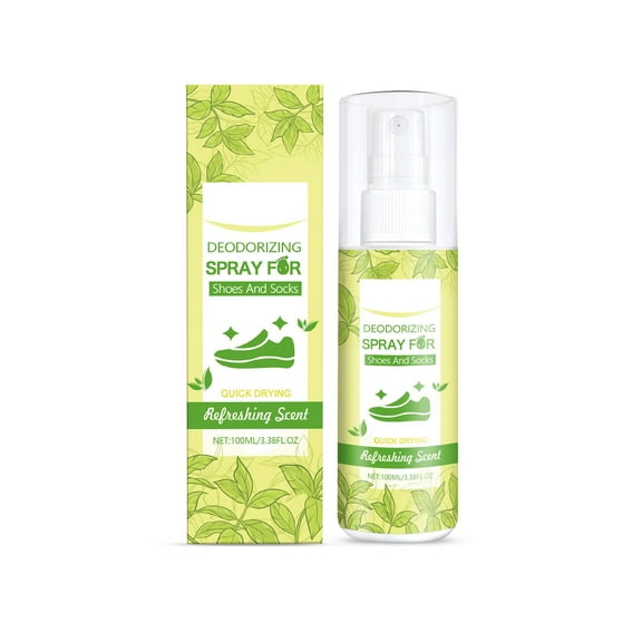 Shoe Deodorizer Spray 100ml For Shoes Socks Odor Removal Freshness Long Lasting Easy Application Portable Travel Size
