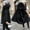 Black, variant on EGNMCR Womens Long Puffer Coat, Long Sleeve Padded Winter Down Coats, Hooded Parka Jacket Women's Winter Thickening And Velvet Keeping Warm Casual Coat With Hat Women Coat