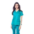 thumbnail image 4 of Dagacci Medical Uniform Women's Scrub Set Stretch and Soft Y-Neck Top and Pants, 4 of 6