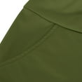 thumbnail image 4 of Jacenvly New Young Adult Shorts Women Casual Loose Elastic Waist Wide Leg Shorts with Pockets Middle Pants Comfort Fit High Waistleisure Womens Half Shorts Army Green, 4 of 6