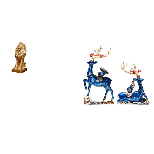 Figura de león, estatua para estante, escritorio, oficina, decoración del hogar, adorno de resina, escultura de arte moderno, ideal para regalar.