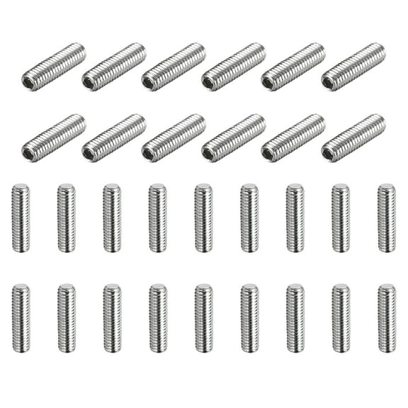 120 Pcs M3-0.5 x 6mm Grub Screws, 304 Stainless Steel Cup Point Allen Head Screws Internal Hex Socket Drive