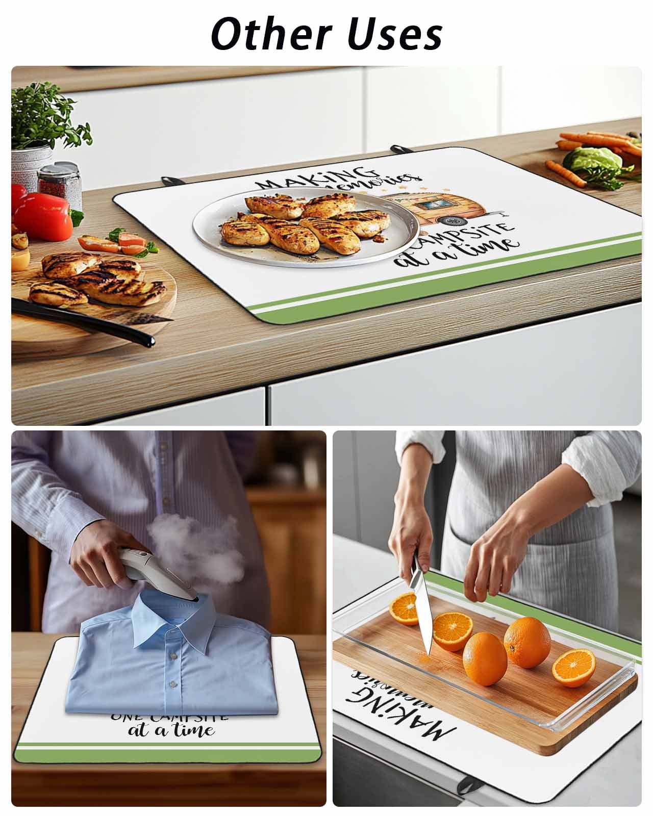 Stove Top Covers for Electric Stove, Camping Glass Stovetop Cover Protector, Fall Summer Nature Forest Car Tree Moon Induction Cooktop Protector Oven Mat for Kitchen Countertop 24"x21"