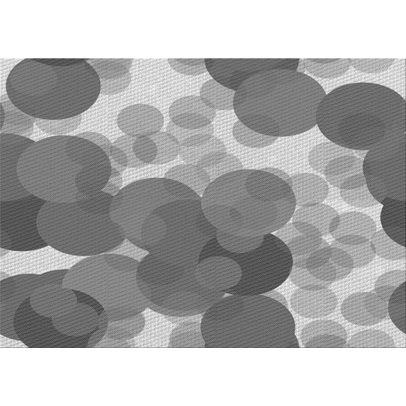 Ahgly Company Indoor Rectangle Patterned Gray Cloud Gray Area Rugs, 6' x 9'