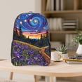thumbnail image 5 of Honeii Galactic Night Over Meadow Print Clear Backpack Heavy Duty Transparent Bag 17" See Through BookBag for Women Men Adults Work Festival Sports Travel, 5 of 7