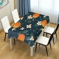 thumbnail image 4 of Yayeee Tablecloths 60" x 108" Rectangle Wrinkle Resistant Party Table Cover, Green Floral Oranges, 4 of 8