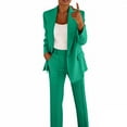 thumbnail image 3 of Pyhlmscde Sets Women 2 Outfits Outfits 2025 Casual Pant Suits Plus Size Wide Pants Suit Set, Lounge Sets for Women, Two Piece Sets for Women Green S, 3 of 6