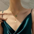 thumbnail image 1 of Collar Colgante Geométrico Vintage Patchwork | Cadena de clavícula ajustable para mujeres y niñas | Joyería galvanizada de aleación | 50cm de longitud | Verde Elegante Accesorio de Regalo, 1 of 7