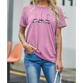 thumbnail image 2 of Sherrylily Women Three Cats Printing T-shirt Basic Short Sleeve Top, 2 of 5
