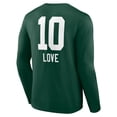 thumbnail image 3 of Men's Jordan Love Green Green Bay Packers Team Wordmark Name & Number Long Sleeve T-Shirt, 3 of 3
