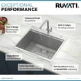 thumbnail image 6 of Ruvati Rvh8023 Siena 25" Drop-In Single Basin Stainless Steel Kitchen Sink - Stainless, 6 of 15