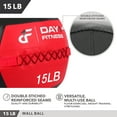 thumbnail image 2 of Day1Fitness Red/Black Soft Wall Medicine Ball 15 Pounds, 2 of 2