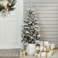 thumbnail image 6 of LuxenHome 4Ft Pre-Lit Snow-Flocked Potted Artificial Christmas Tree, 6 of 13