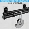 thumbnail image 2 of 12 Pack No Drill Double Curtain Rod Brackets, No Nail Adhesive Curtain Rods Holder, Non-Drilling Stick on Rod Hooks, Double Brackets Hangers for Living Room, Bathroom, Kitchen (Black), 2 of 8