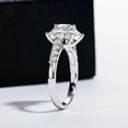 thumbnail image 5 of Oryn Jewelry 1.9 Ct Round Brilliant Cut Moissanite Ring - 14K White Gold Plated Jewelry - Floral Style Engagement Ring - Women’s Gift Moissanite Jewelry, 5 of 6