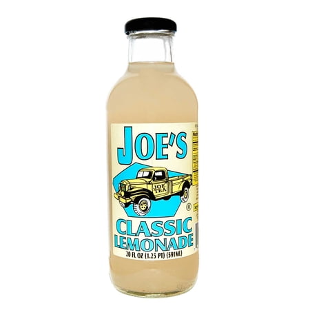 Joe Tea Classic Lemonade 20 fl oz Glass Bottle with Smooth Texture