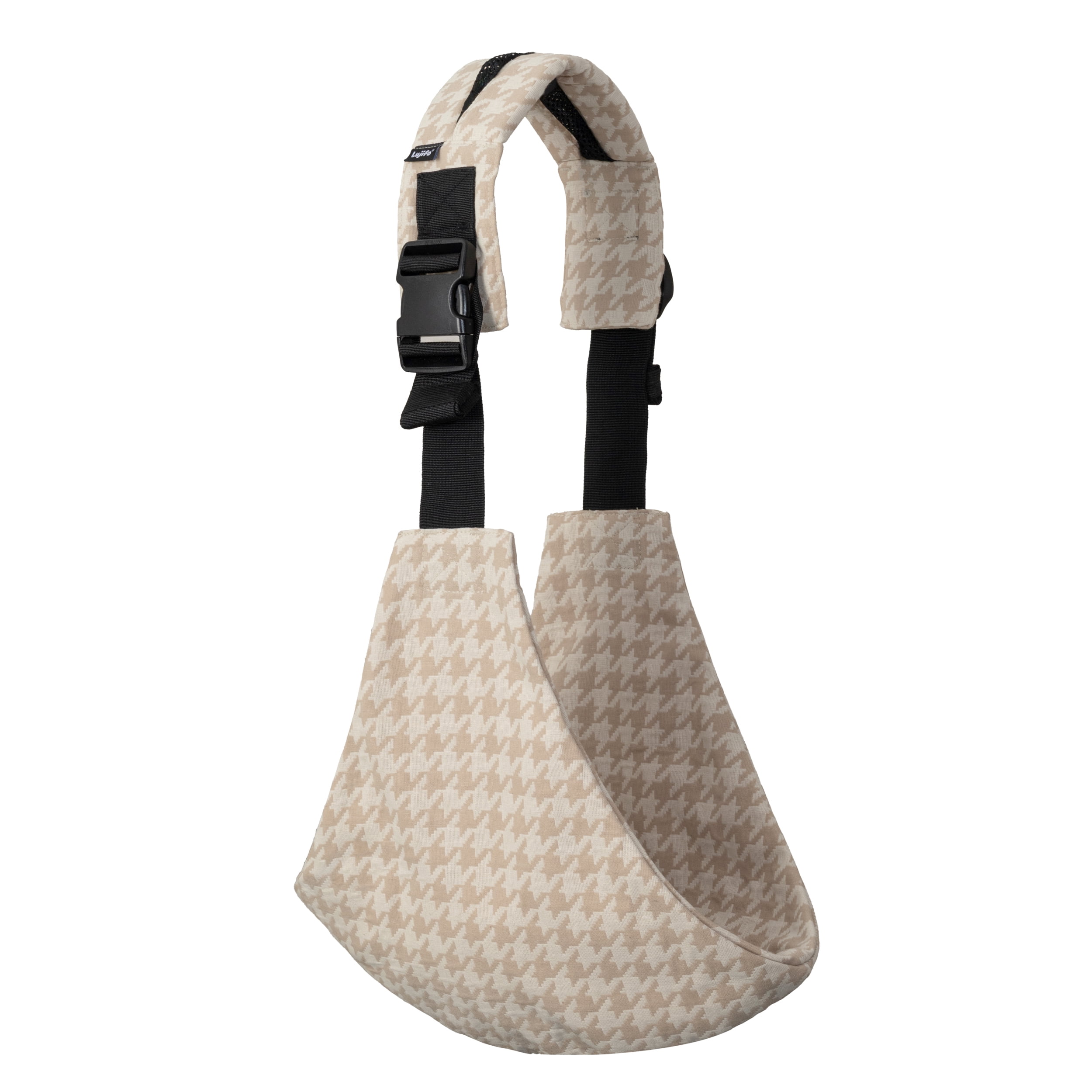 Lujifo Ergonomic Baby Sling, Khaki Houndstooth Toddler Side Carrier