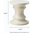 thumbnail image 2 of Giltzhome Antique Decorative Garden Stool, 18.25" H Heavy Duty Faux Terrazzo Chess Pedestal Accent Table, End Side Table, Planter Stand for Garden Patio Lawn Home Indoor Outdoor, White, 2 of 18
