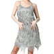 thumbnail image 2 of Vestidos estilo flapper para mujer, con lentejuelas y borlas, estilo años 20, ropa de competición. 3XL, 2 of 8