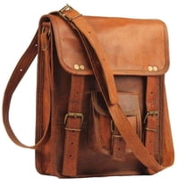 Generic Adult Adjustable Leather Compact Laptop Bag, Brown, 1-Piece