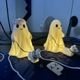 thumbnail image 6 of Clearance 2025!Ghost Walking Dog Statue, Ghost Walking Dog Statue,Ghost Walking His Ghost Dog Ghost Dog Statues Spooky Ghost Dog Figurine Home Tabletop Decorations, Figurines,Night Light,, 6 of 7