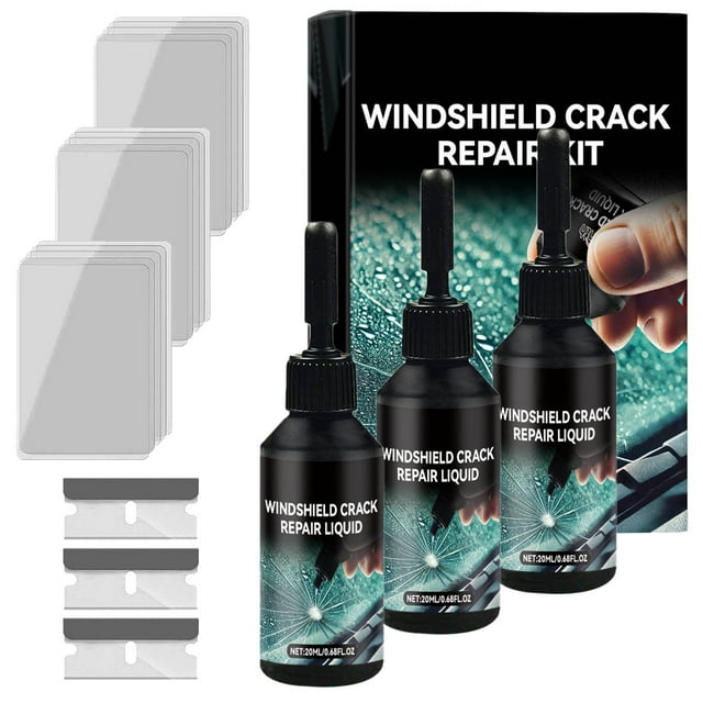 EGNMCR Automotive Front Windshield Repair Liquid Kit Quickly Repair Cracks Clear Vision Safe Travel 20ml Repair Fluid