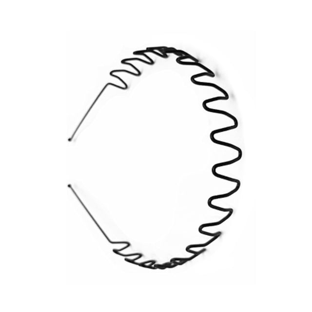 Minnieouse Hair Hoop Metal Ondulado Grosor Negro Unisex Estilo simple Flexible Buenos regalos Equipo deportivo para hombres Mujeres Grandes olas Accesorio para el cabello ondas planas Minnieouse AP008943-07B