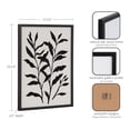 thumbnail image 6 of Kate and Laurel Modern Botanical Matisse Inspired Silhouette Framed Wall Art by The Creative Bunch Studio, 12x16 Black, Black and White Floral Art for Wall, 6 of 7