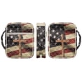 thumbnail image 2 of ZUXONGSY Cross American Flag Print Bible Case for Women Quilted Bible Carrier Lightweight Handbag with Pen Slots Christian Gift for Essentials, 2 of 7