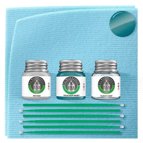 ERA Paints PPJ/SPJ - Island Teal Metallic for PLYMOUTH Exact Match Touch up Paint Jar - Premium Kit