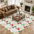 thumbnail image 3 of Area Rugs 5'x7', Candy Fruits Carpet Runner Indoor Outdoor Rugs Home Decor Aesthetic, Vibrant Red Green Summer Rustic Bows Non Slip Mats Washable Accent Rug for Living Room Bedroom, 3 of 8