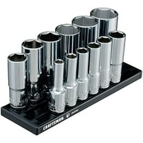 CRAFTSMAN V-SERIES Socket Set, Deep SAE, 3/8 Inch Drive, 12 Piece (CMMT17360V)