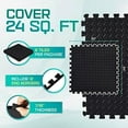 thumbnail image 3 of Yes4All 6 pcs Interlocking Exercise Foam Mats, Cover 24 SQFT, 7/16 inch, Black Color, 3 of 9