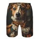 thumbnail image 3 of Balery Modern Cute Dog Traje de Baño Estilo Hawaiano para Hombre, Shorts de Secado Rápido con Bolsillos-Small, 3 of 6