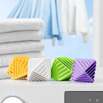 AYktou Laundry Balls - Washing Machines Special Cleaning Ball, Non Tangling Laundry Balls Streamlined Shape Uniformly Clean Clothing Wash Balls Detergent Alternative Washing Balls, Purple