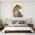 thumbnail image 4 of Mudket Framed Leopard Canvas Wall Art, Minimalist Beige Watercolor Cheetah Print Wall Decor, Neutral Trendy Art Ready to Hang for Bedroom - 12"L x 8"W, 4 of 10