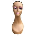 thumbnail image 2 of Cabeza de maniquí femenino, cara de cosmetología profesional, liviana, marrón, pelucas portátiles Modelo de exhibición Soporte de peluca para gafas, 2 of 9
