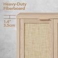 thumbnail image 6 of ARKANTOS Rattan Sideboard Buffet Cabinet with Storage, Kitchen Storage Cabinet with 4-Doors,Light Natural Oak, 6 of 10