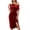 C48/Red, variant on XIYON Dress For Women Elegant Off Shoulder Velvet Party Dress With Long Sleeves For Evening Holiday Formal Occasions And Special Events Fashion