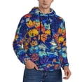 thumbnail image 2 of Naloa Colorful Fall Leaves Men's Casual Hooded Collar Drawstring Hoodies Pullover Sweatshirts Casual Long Sleeve Shirts-Medium, 2 of 7