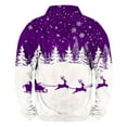 thumbnail image 3 of Fengqque Men's Casual and Comfortable Sweatshirt Long Sleeve Stand Up Collar Zipper Christmas Print Pullover Top Purple 16(XXXXL), 3 of 3