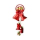 thumbnail image 2 of Mejores adornos de campanas de Navidad con Papá Noel y lazos para colgar de árbol - Set de regalo de accesorios festivos de decoración navideña de PVC, 2 of 6